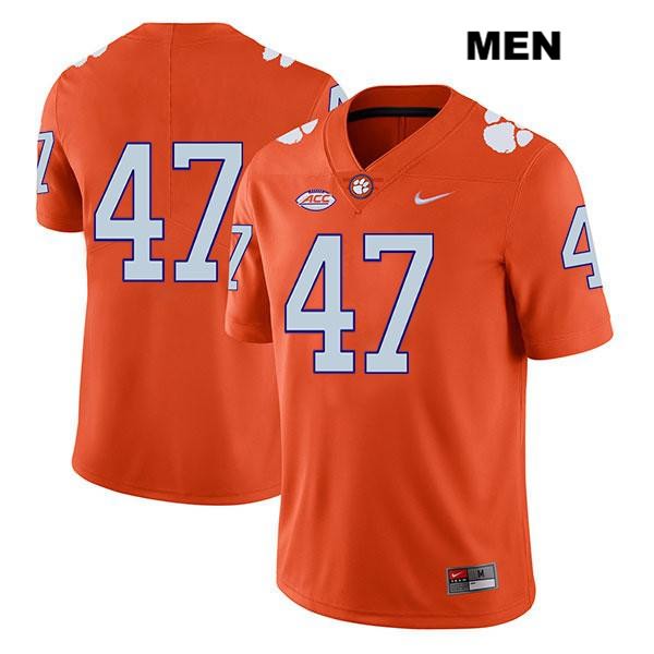 Men's Clemson Tigers #47 James Skalski Stitched Orange Legend Authentic Nike No Name NCAA College Football Jersey FSD0046JS